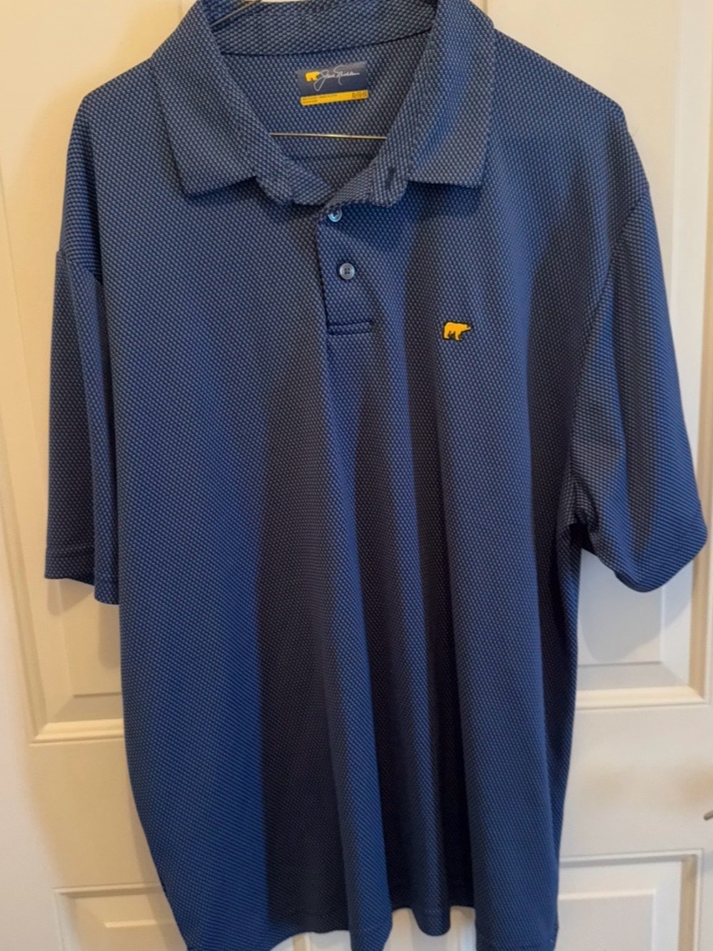 Men's Short-Sleeve Polo in Navy with Contrast Logo